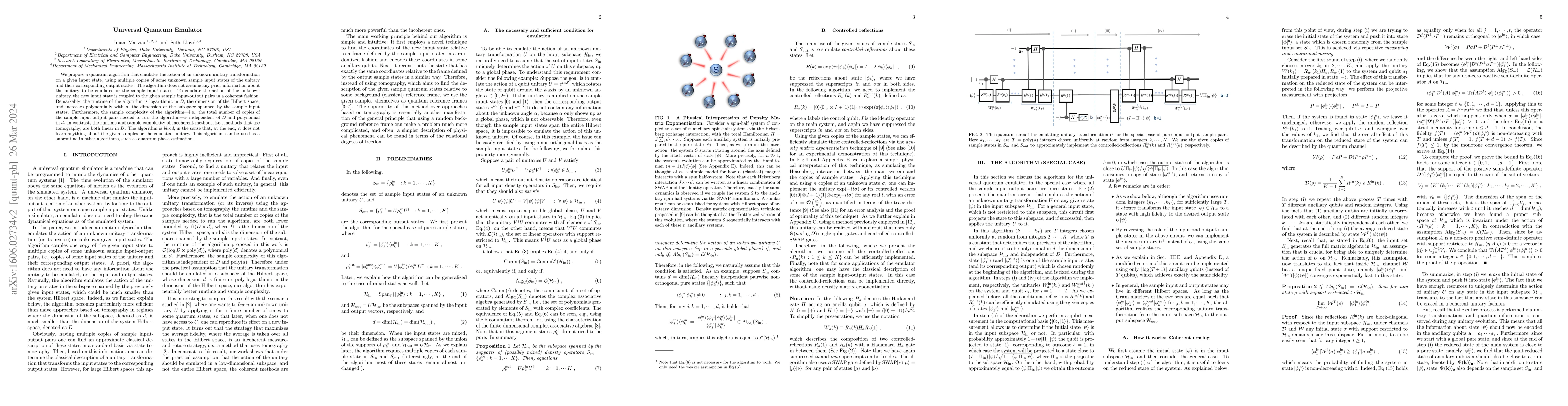 Thumbnail for Universal Quantum Emulator