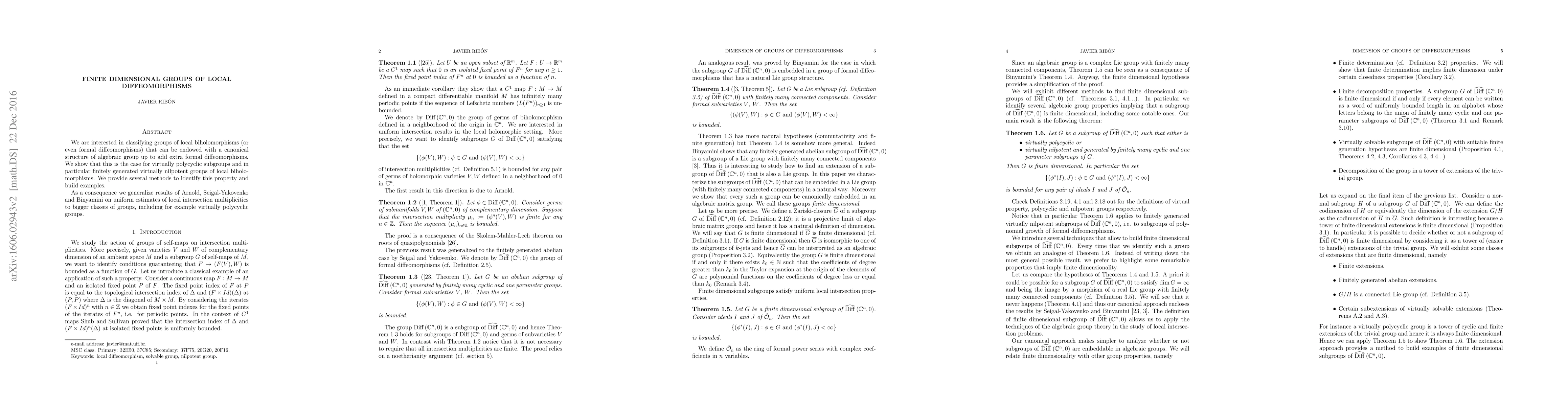 Thumbnail for Finite dimensional groups of local diffeomorphisms