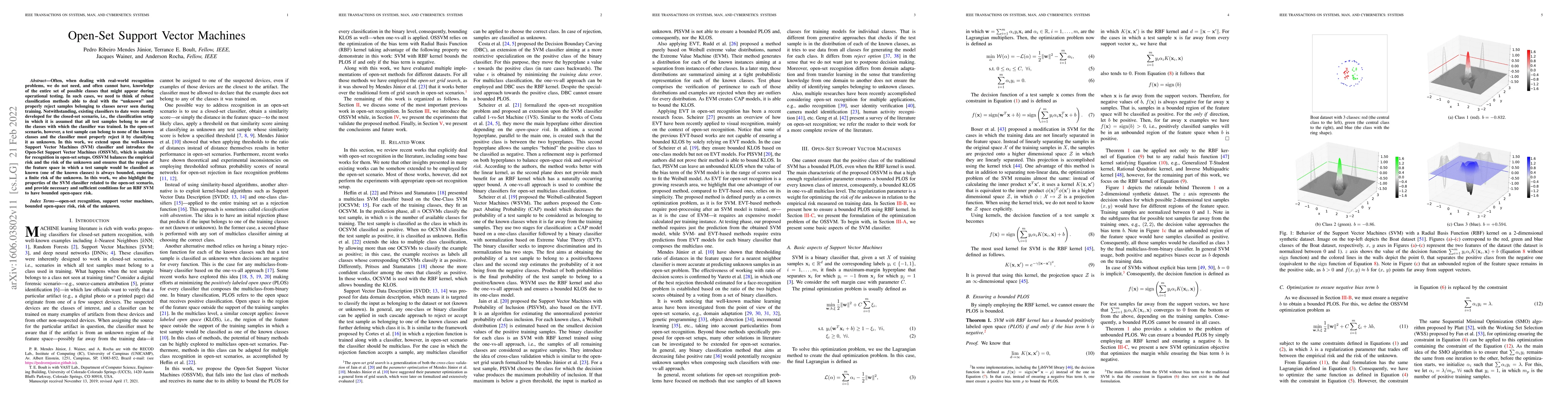 Thumbnail for Open-Set Support Vector Machines