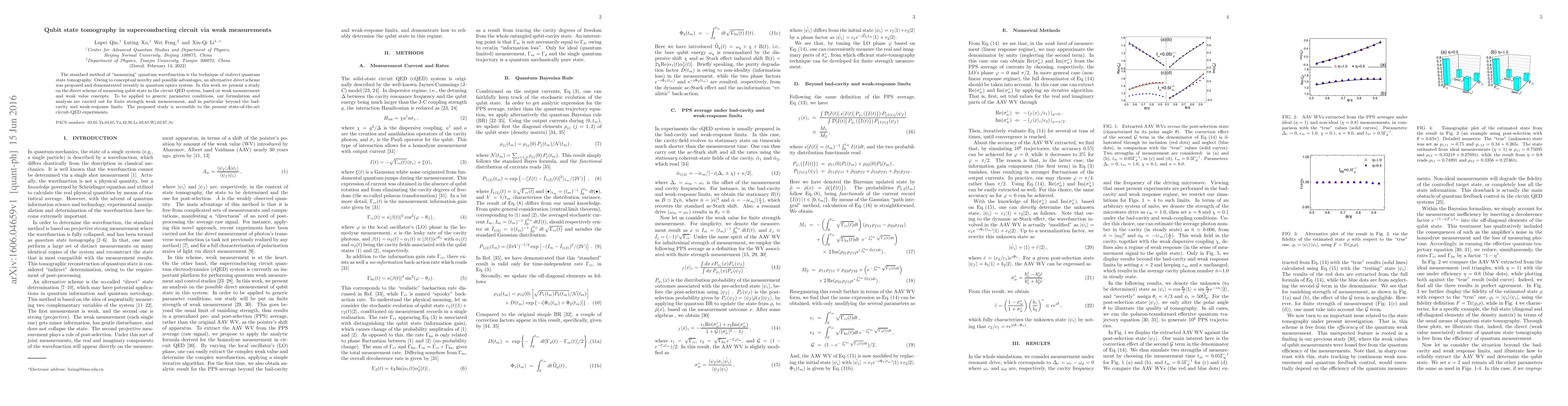 Thumbnail for Qubit state tomography in superconducting circuit via weak measurements