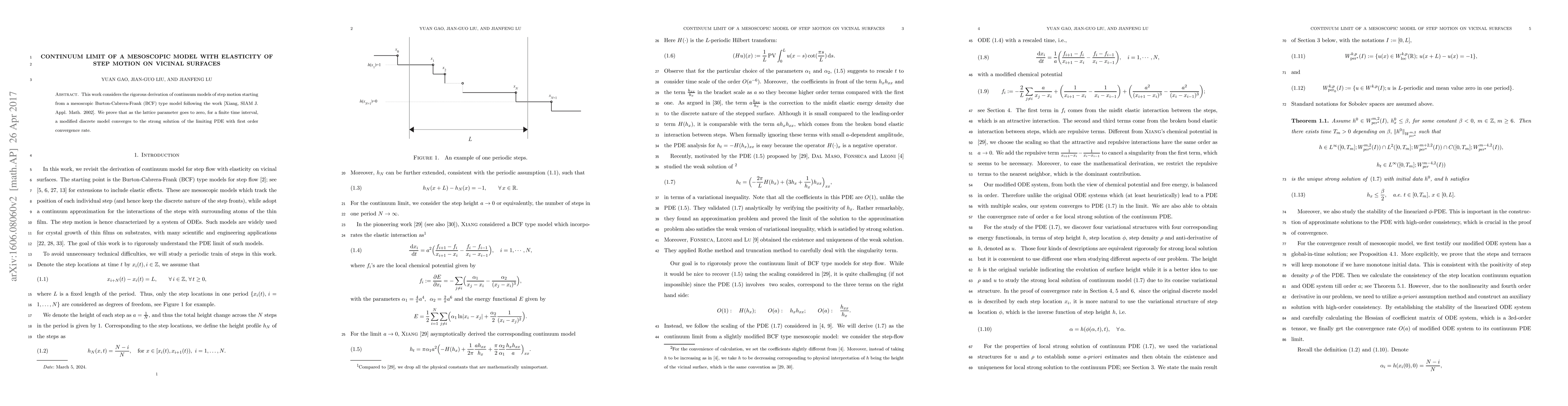 Thumbnail for Continuum limit of a mesoscopic model with elasticity of step motion on
  vicinal surfaces