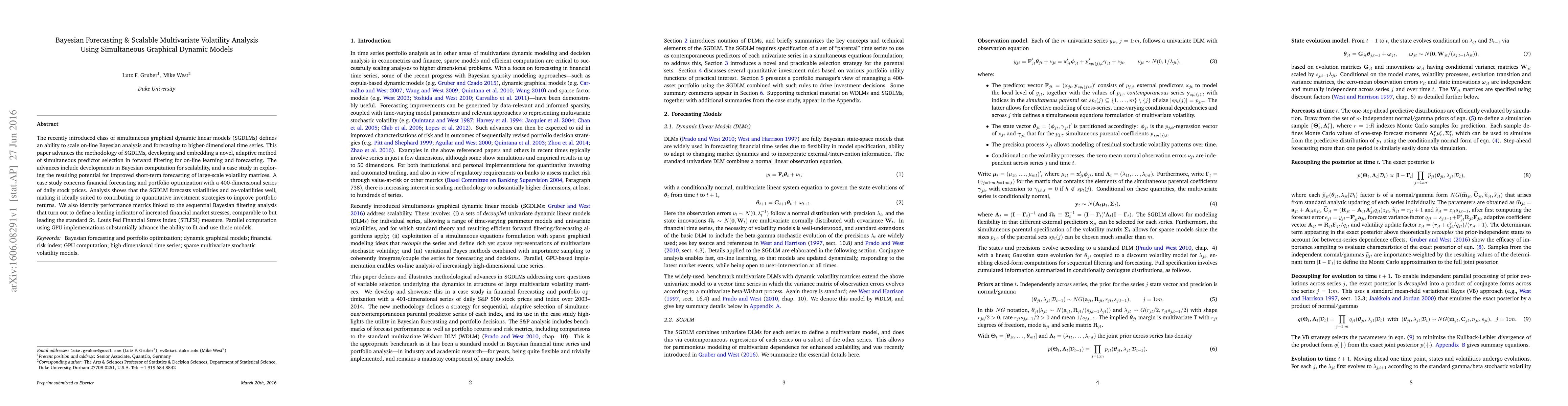 Thumbnail for Bayesian forecasting and scalable multivariate volatility analysis using
  simultaneous graphical dynamic models