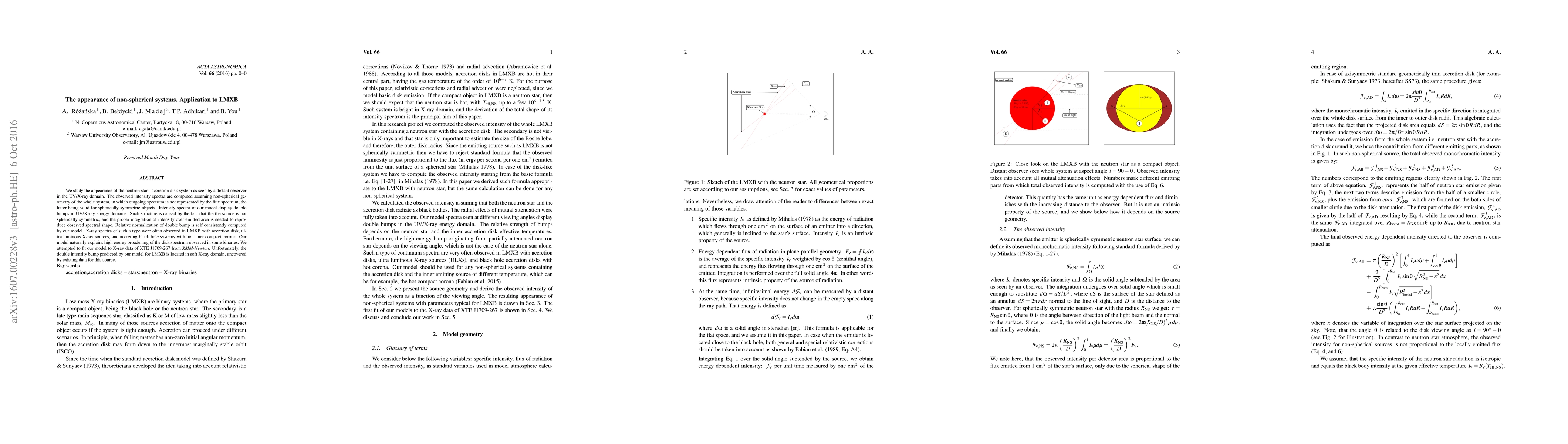 Thumbnail for The appearance of non-spherical systems. Application to LMXB