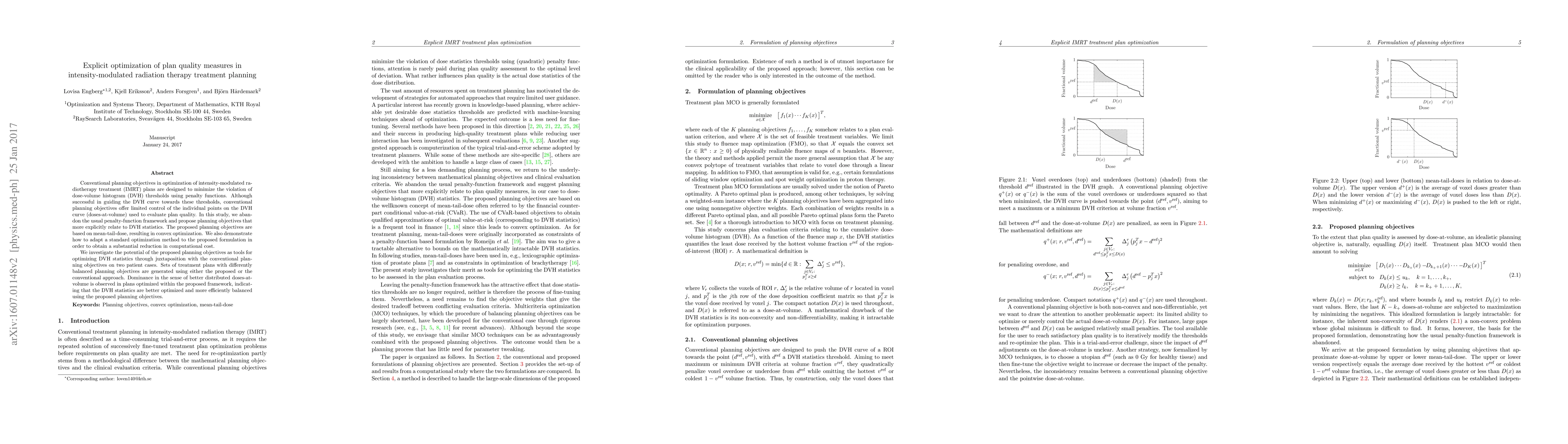 Thumbnail for Explicit optimization of plan quality measures in intensity-modulated
  radiation therapy treatment planning