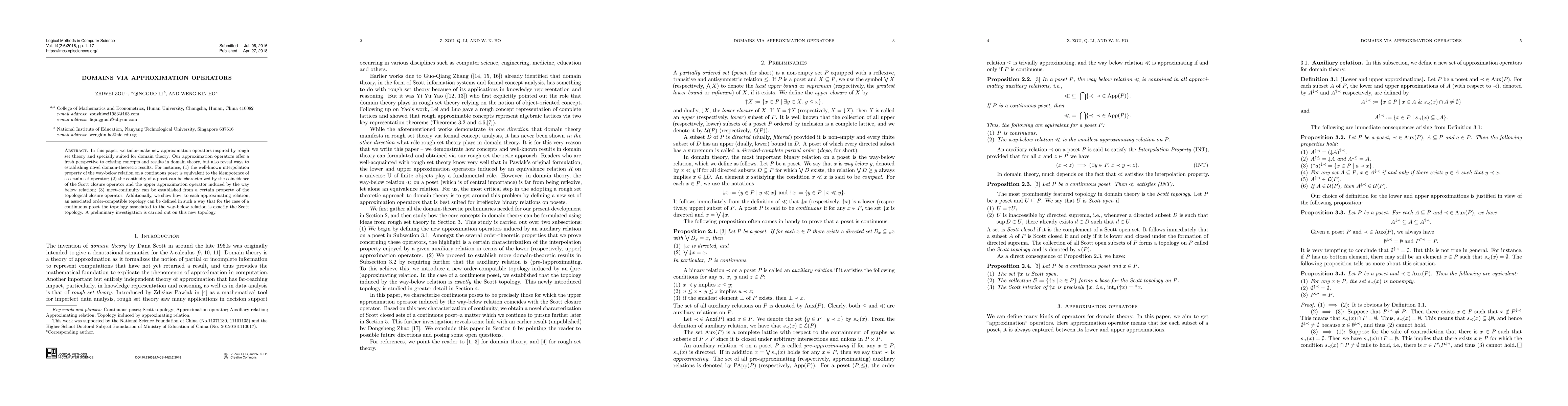 Thumbnail for Domains via approximation operators