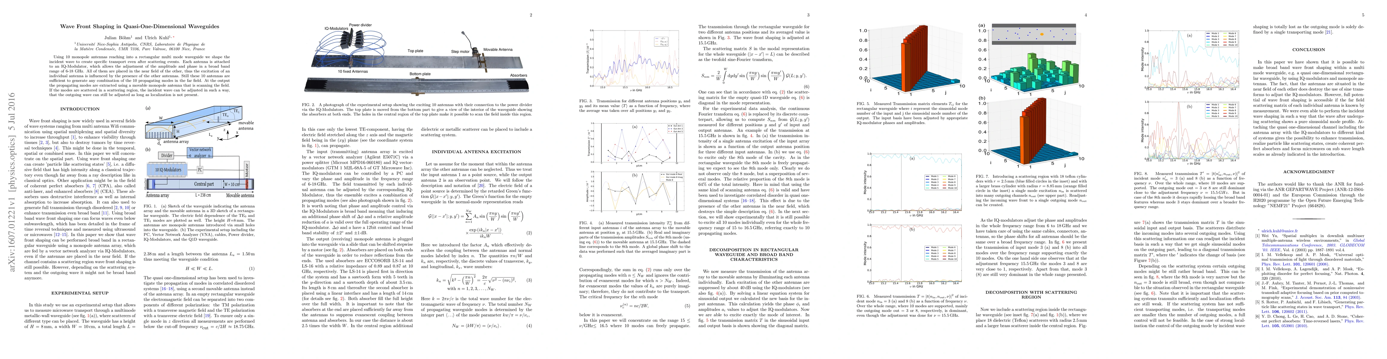 Thumbnail for Wave Front Shaping in Quasi-One-Dimensional Waveguides