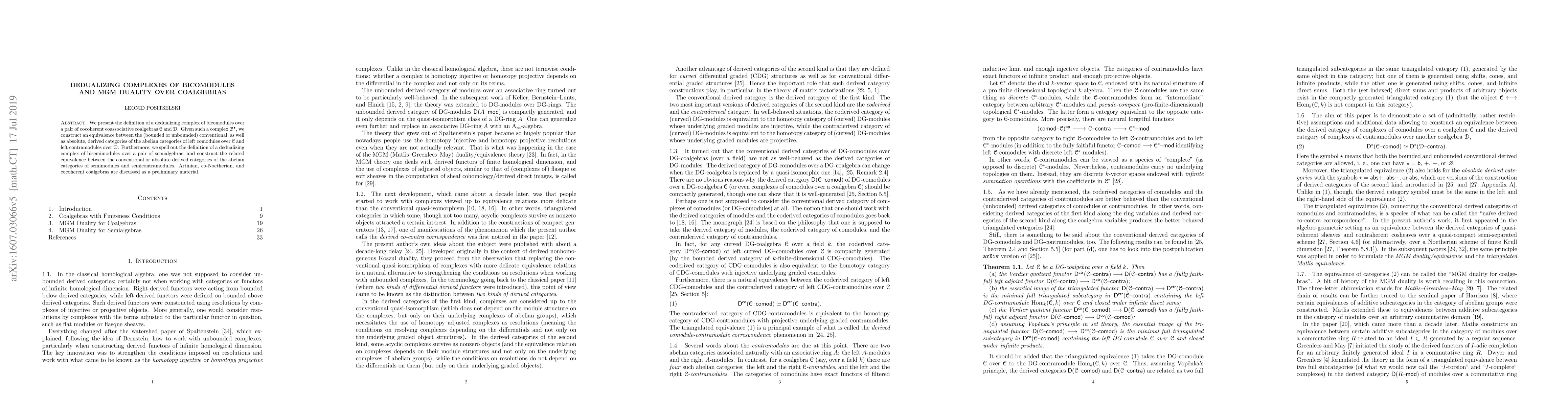 Thumbnail for Dedualizing complexes of bicomodules and MGM duality over coalgebras