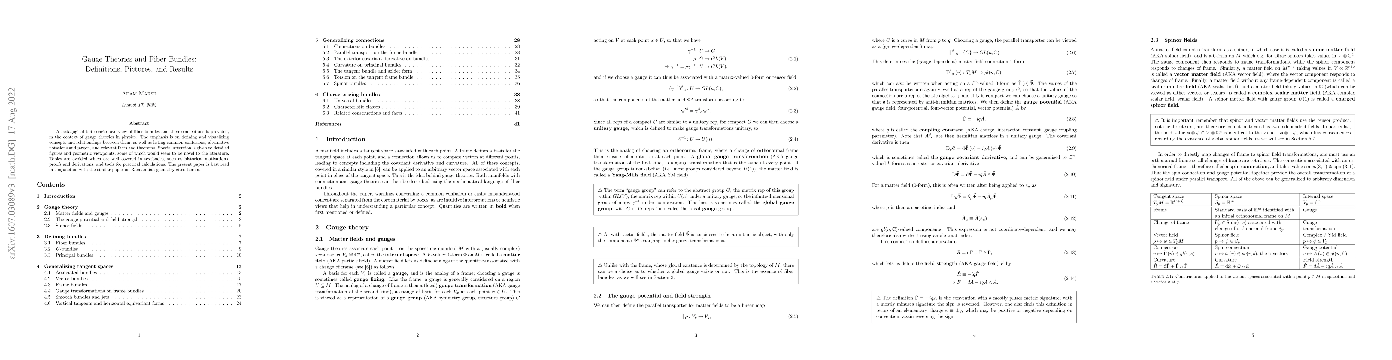 Thumbnail for Gauge Theories and Fiber Bundles: Definitions, Pictures, and Results
