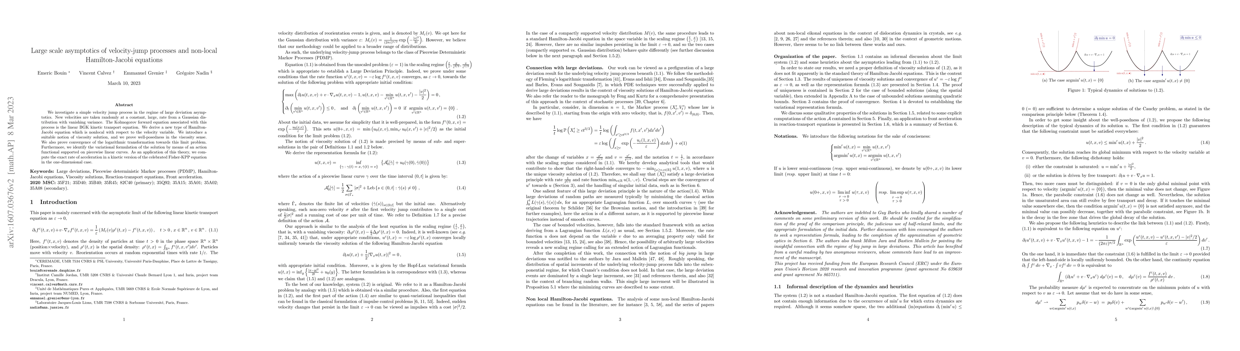 Thumbnail for Large scale asymptotics of velocity-jump processes and non-local
  Hamilton-Jacobi equations