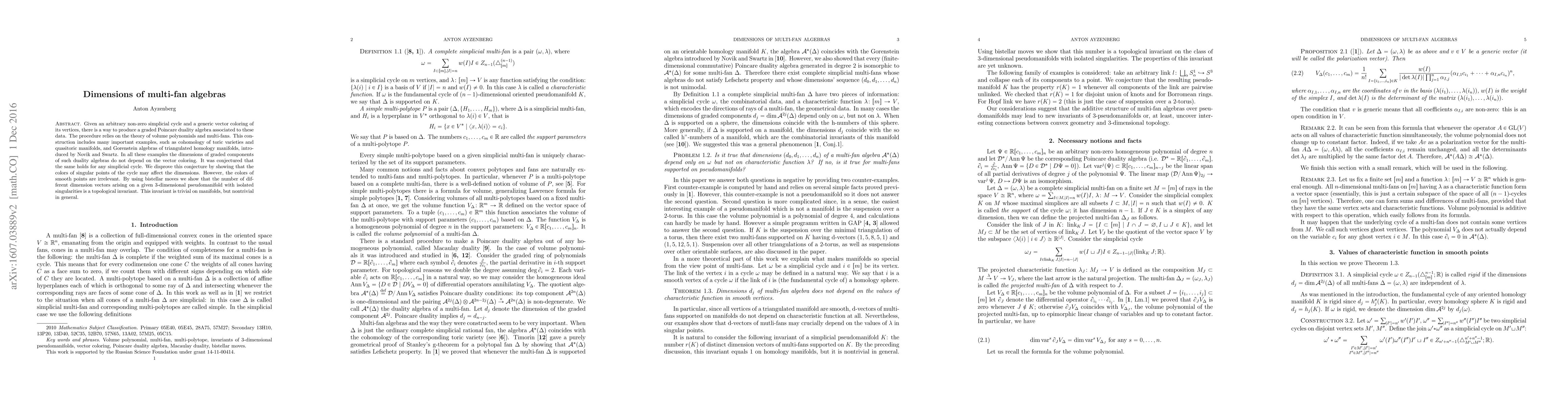 Thumbnail for Dimensions of multi-fan algebras