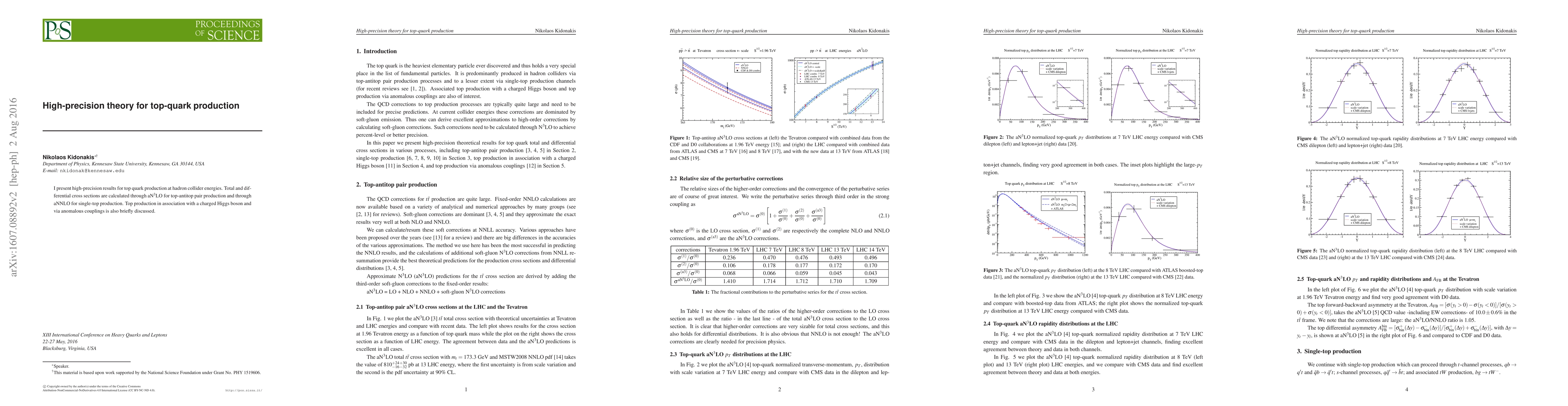 Thumbnail for High-precision theory for top-quark production