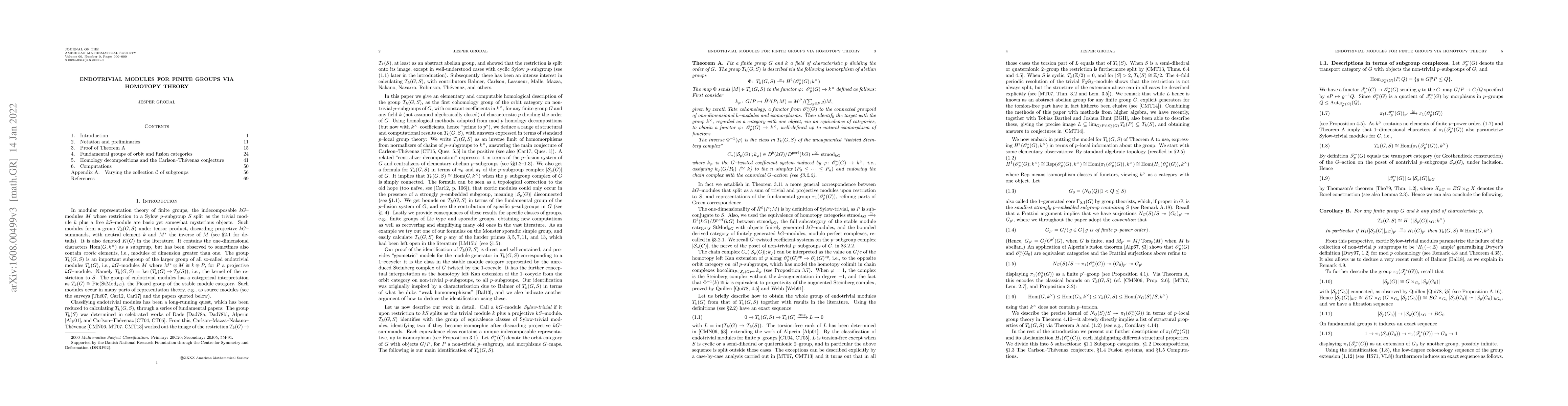 Thumbnail for Endotrivial modules for finite groups via homotopy theory