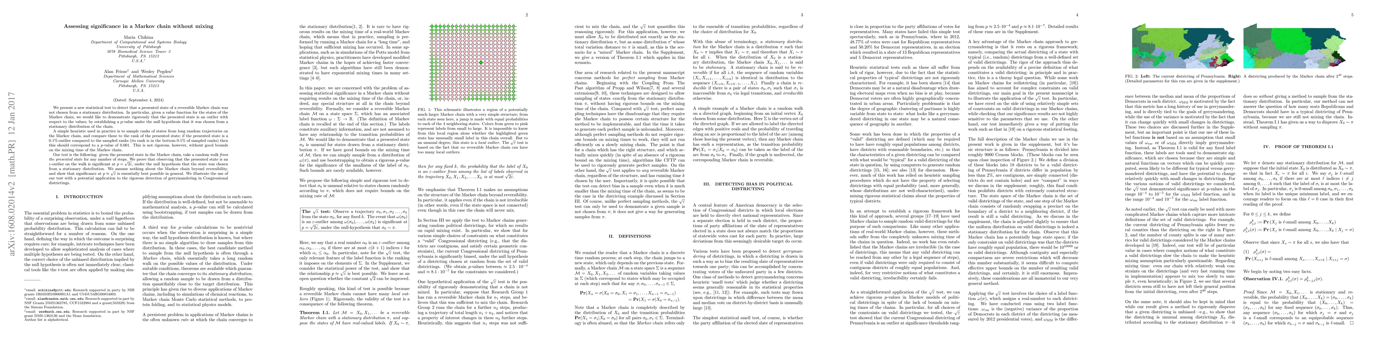 Thumbnail for Assessing significance in a Markov chain without mixing