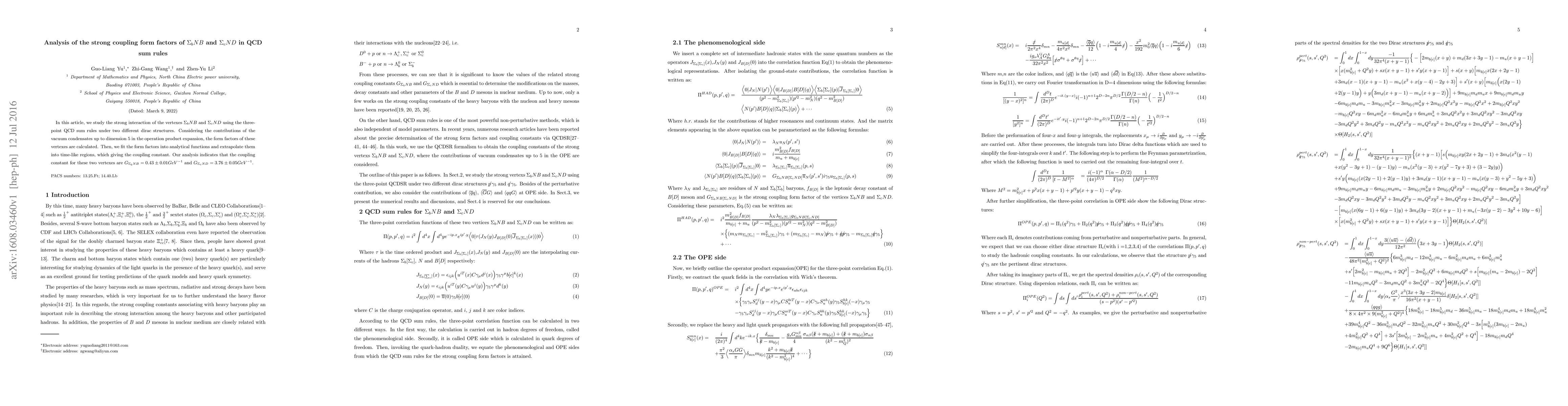 Thumbnail for Analysis of the strong coupling form factors of $\Sigma_bNB$ and
  $\Sigma_c ND$ in QCD sum rules