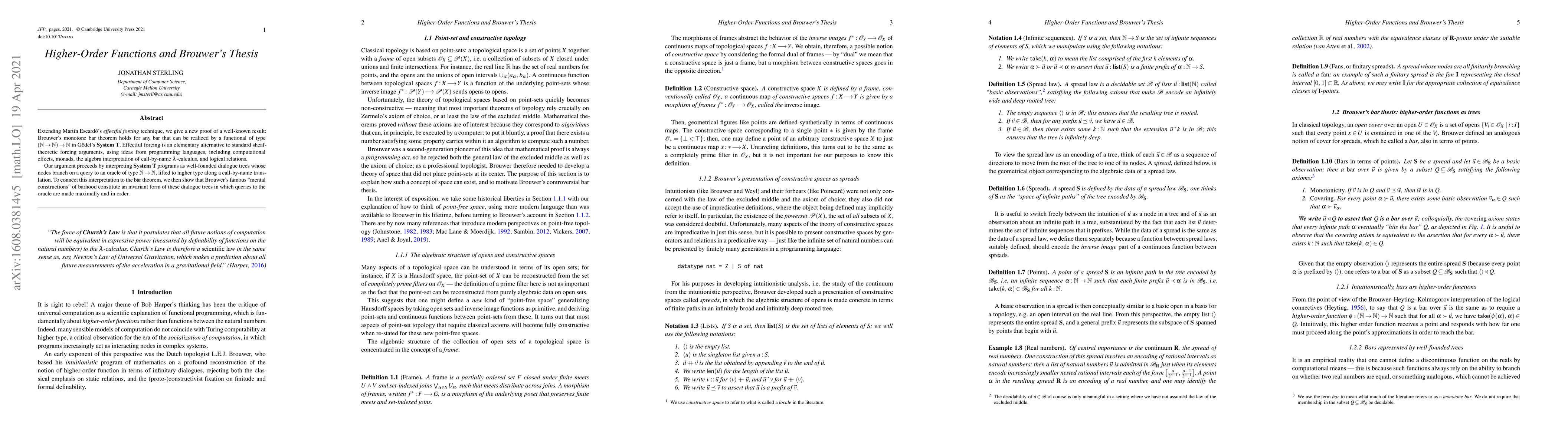 Thumbnail for Higher-Order Functions and Brouwer's Thesis