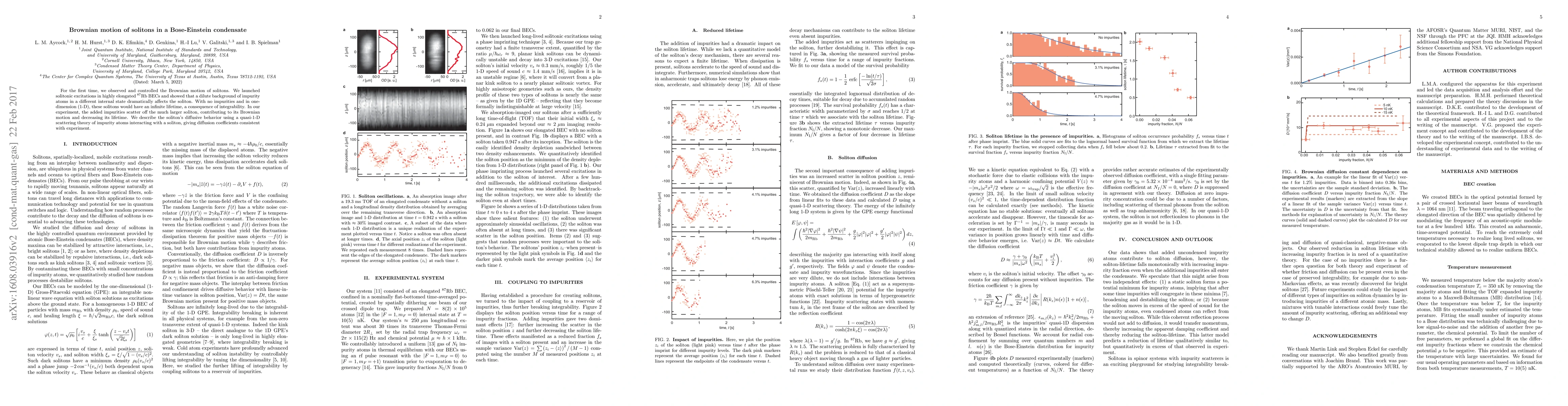 Thumbnail for Brownian motion of solitons in a Bose-Einstein Condensate