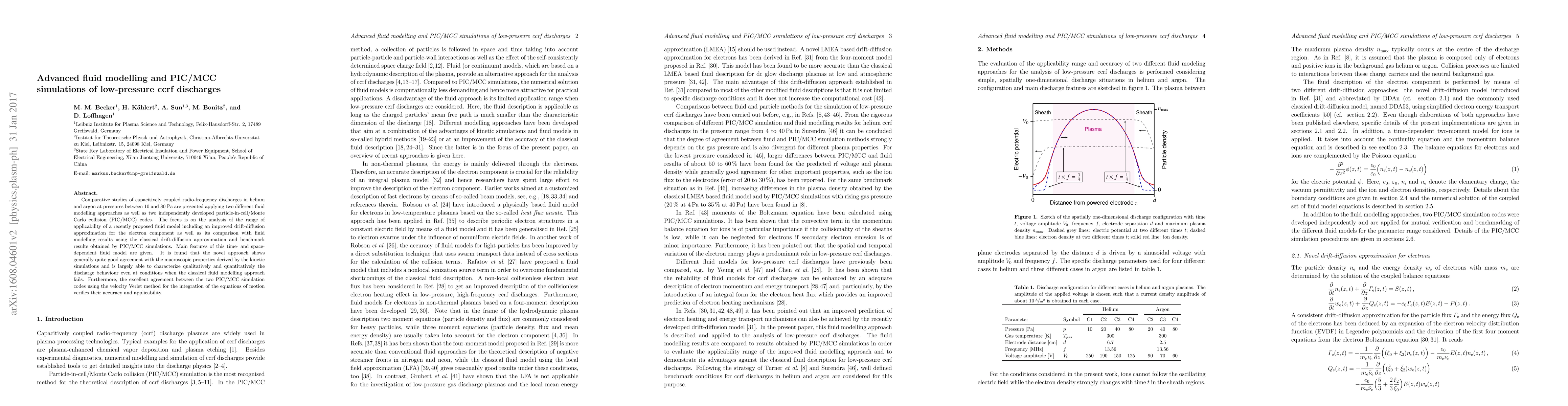 Thumbnail for Advanced fluid modelling and PIC/MCC simulations of low-pressure ccrf
  discharges