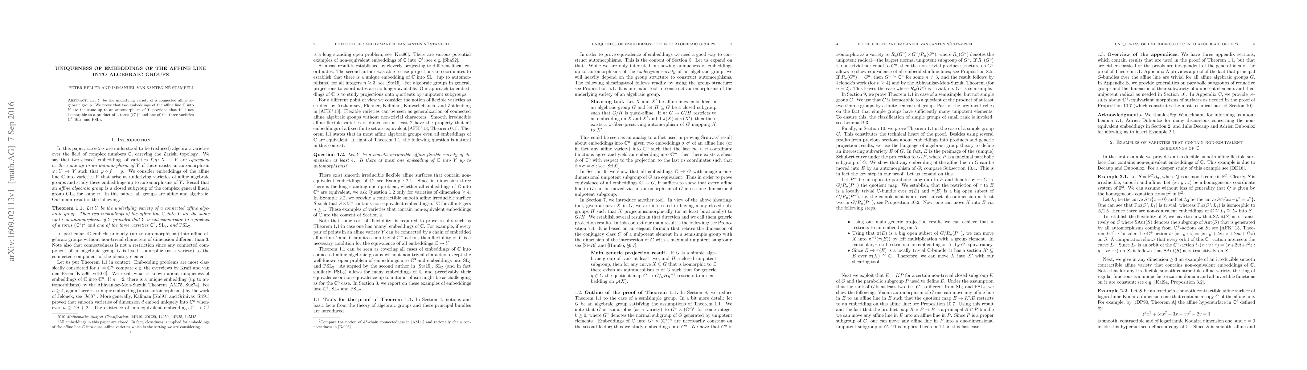 Thumbnail for Uniqueness of Embeddings of the Affine Line into Algebraic Groups