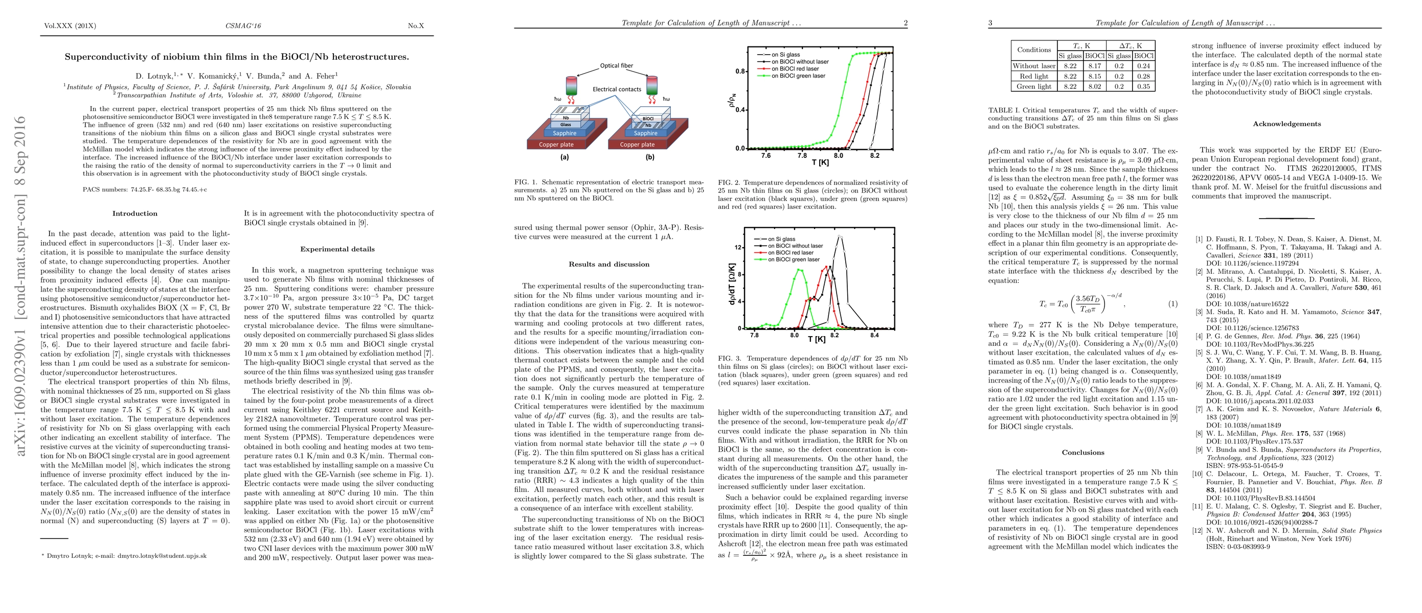 Thumbnail for Superconductivity of niobium thin films in the BiOCl/Nb heterostructures