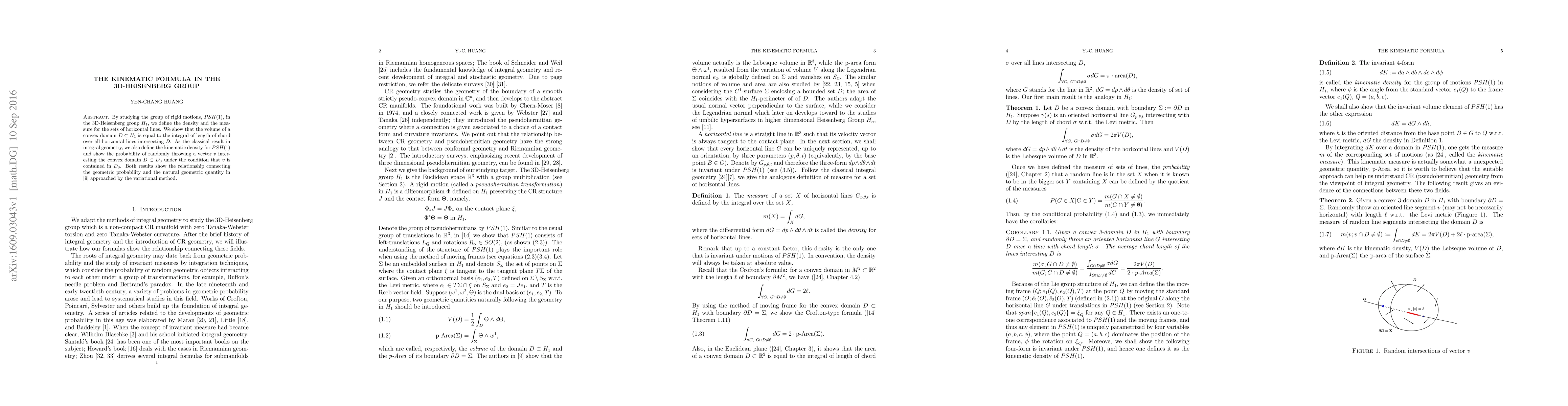 Thumbnail for The kinematic formula in the 3D-Heisenberg group