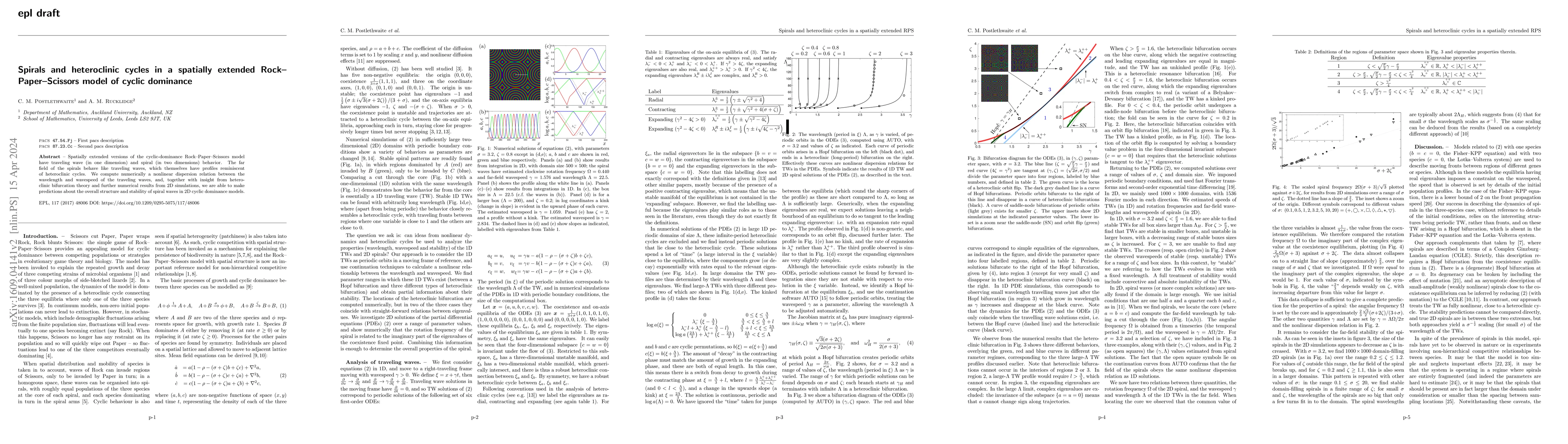 Thumbnail for Spirals and heteroclinic cycles in a spatially extended
  Rock-Paper-Scissors model of cyclic dominance