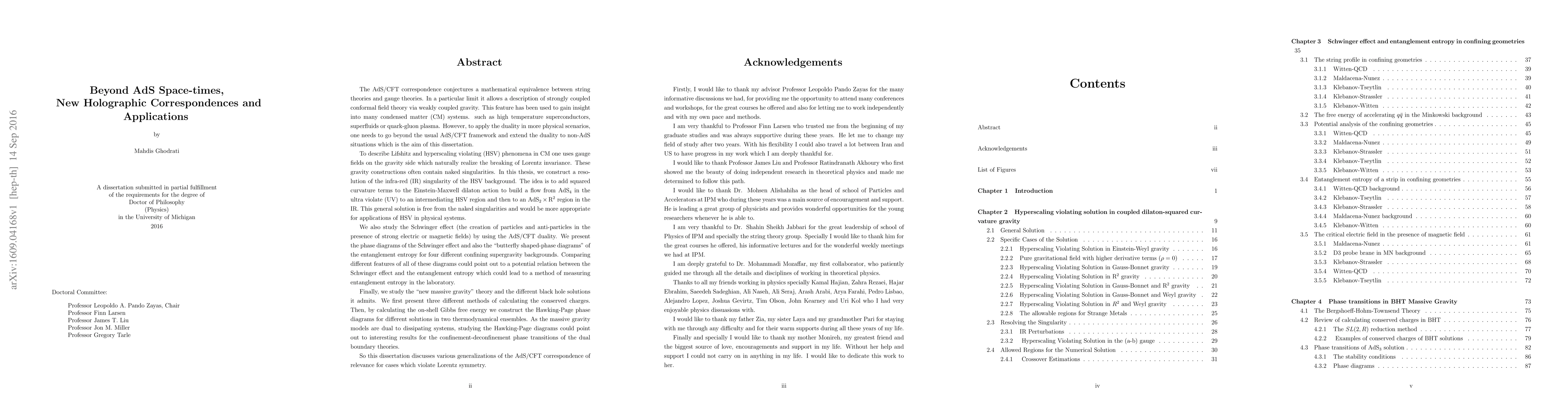 Thumbnail for Beyond AdS Space-times, New Holographic Correspondences and Applications