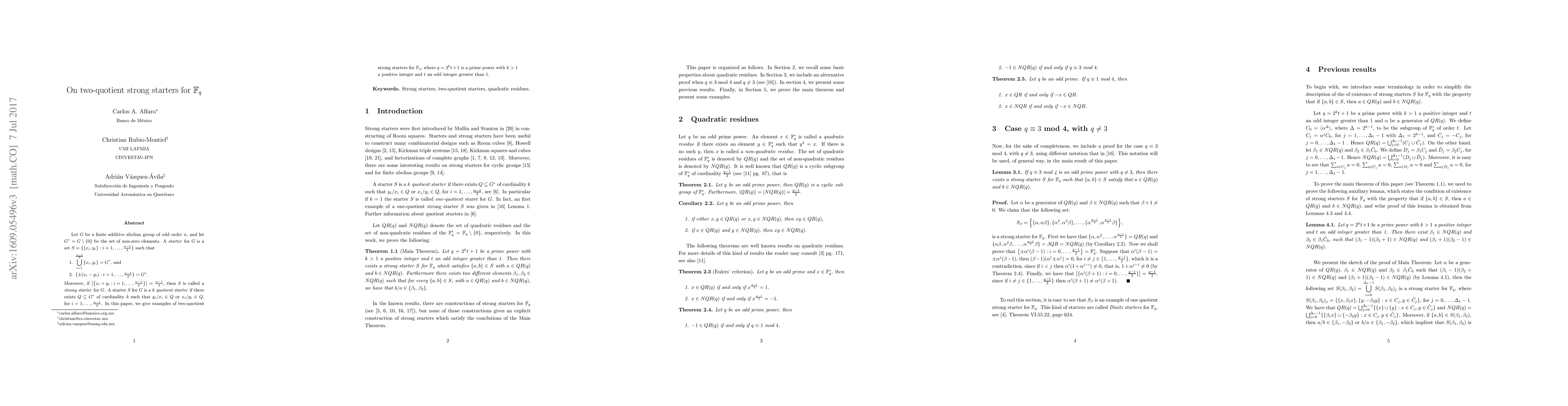 Thumbnail for On two-quotient strong starters for $\mathbb{F}_q$