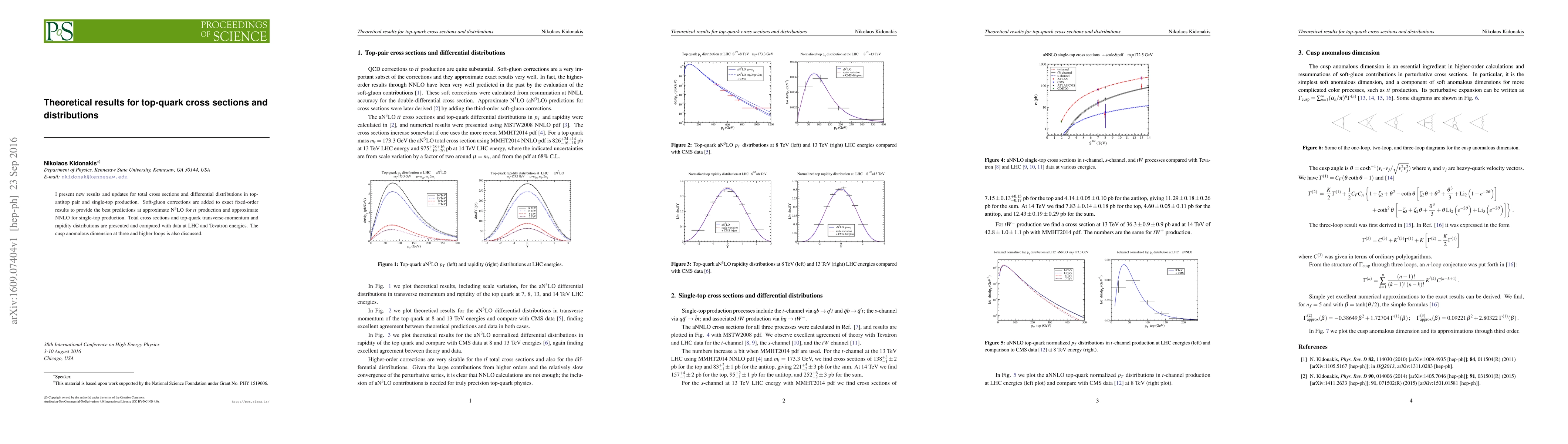 Thumbnail for Theoretical results for top-quark cross sections and distributions