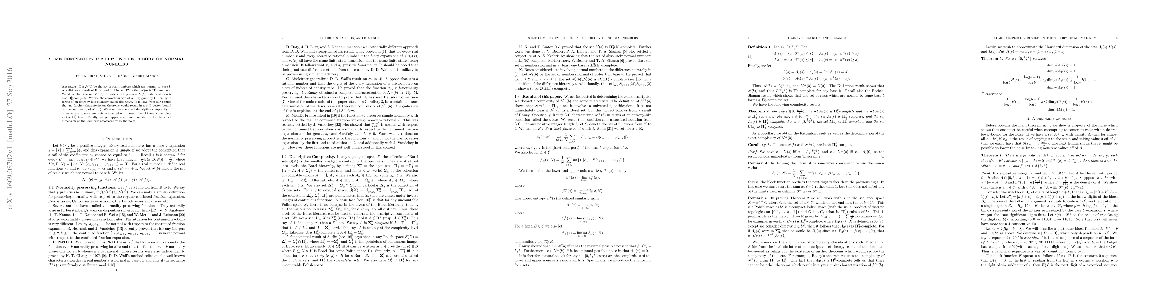 Thumbnail for Some complexity results in the theory of normal numbers
