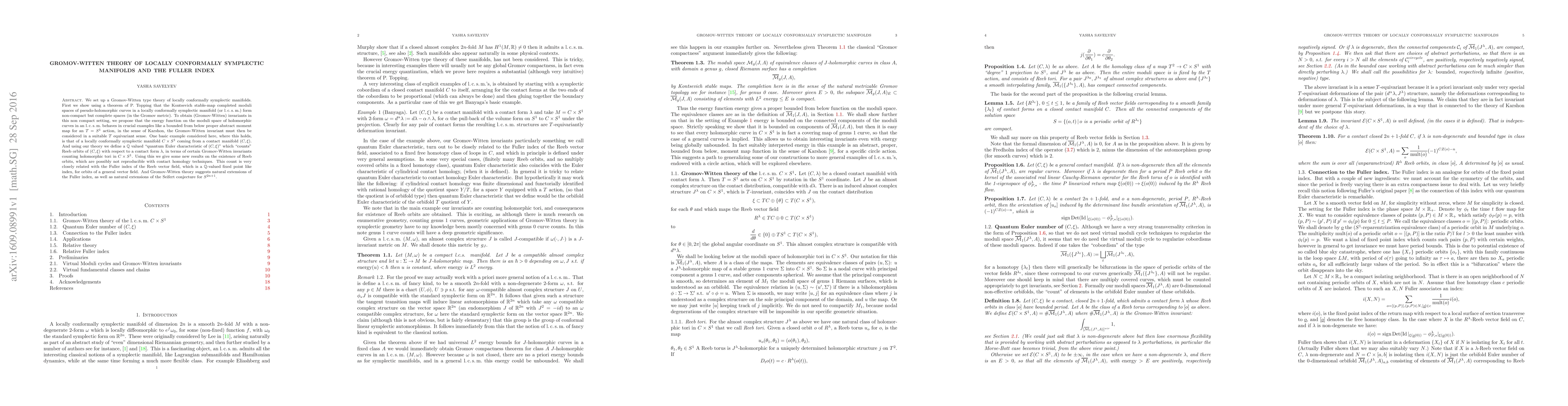 Thumbnail for Gromov-Witten theory of a locally conformally symplectic manifold