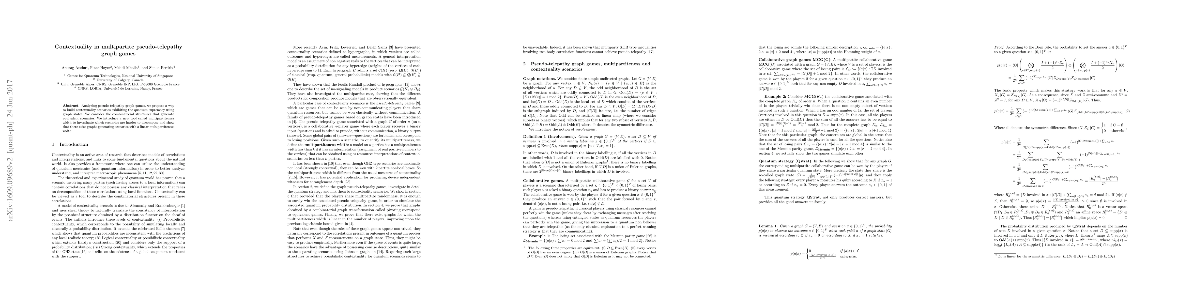 Thumbnail for Contextuality in multipartite pseudo-telepathy graph games