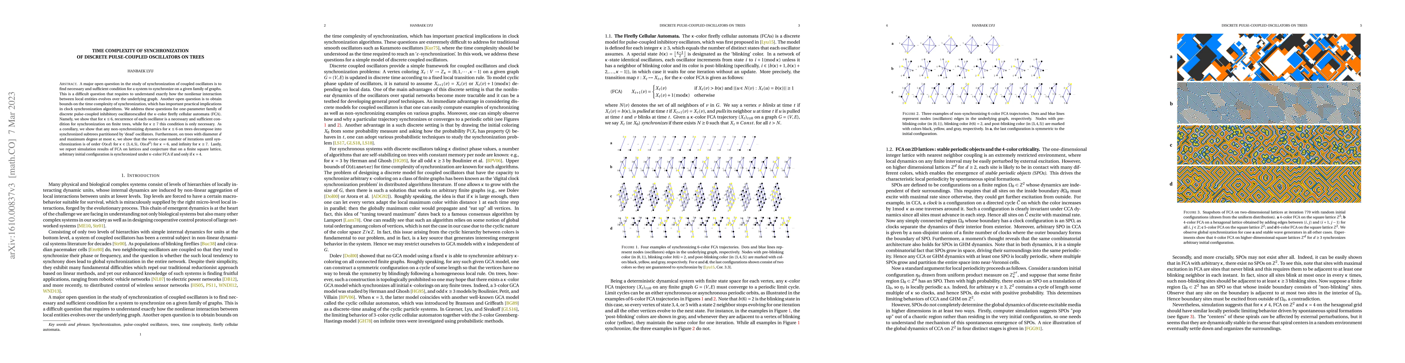 Thumbnail for Time complexity of Synchronization of discrete pulse-coupled oscillators
  on trees