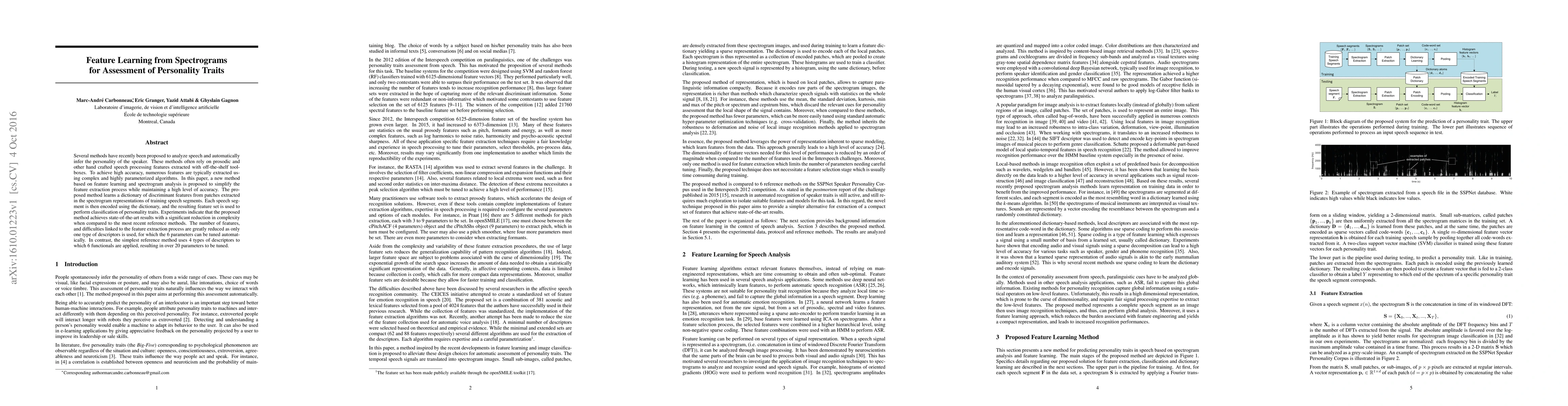 Thumbnail for Feature Learning from Spectrograms for Assessment of Personality Traits