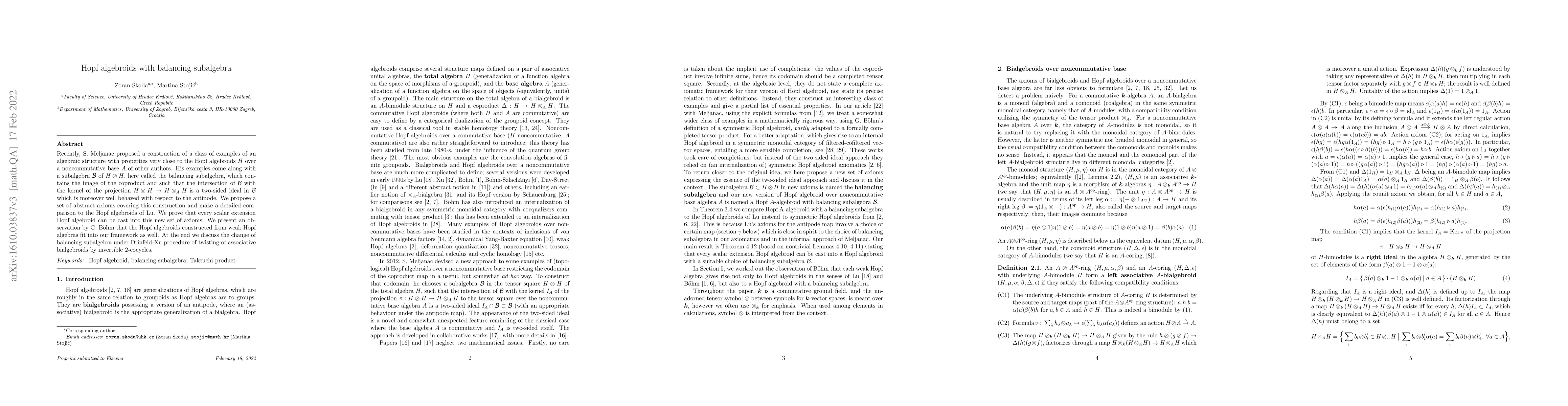 Thumbnail for Hopf algebroids with balancing subalgebra