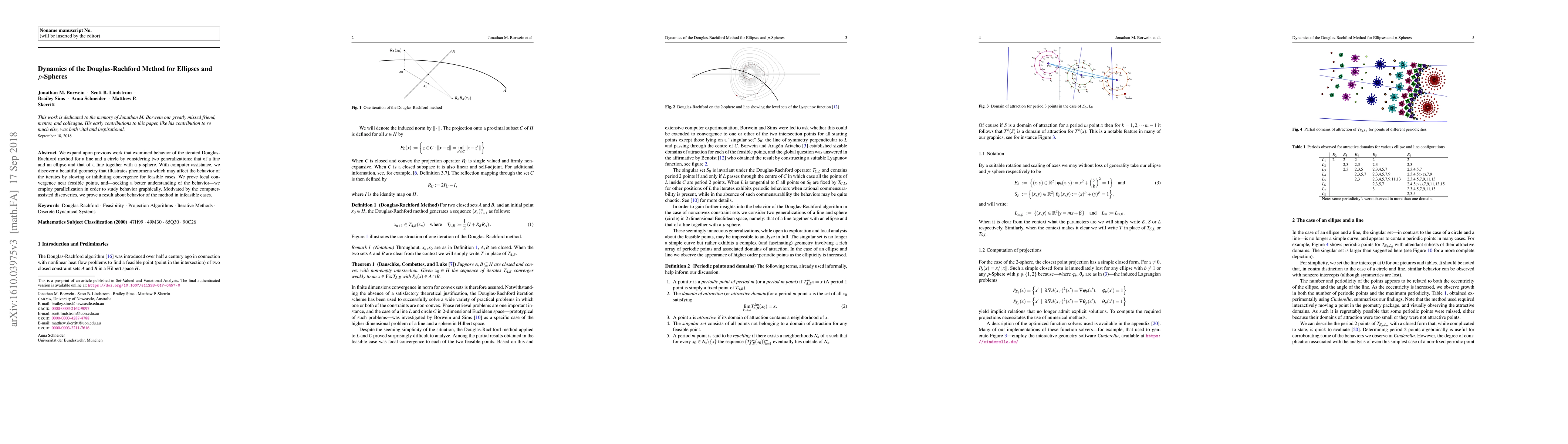 Thumbnail for Dynamics of the Douglas-Rachford Method for Ellipses and p-Spheres