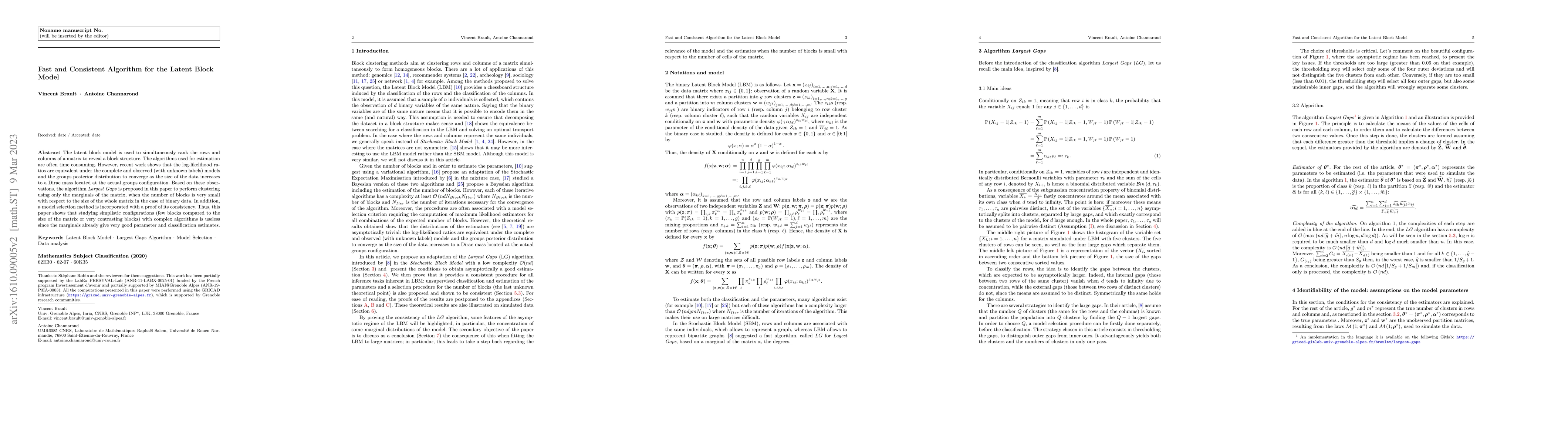 Thumbnail for Fast and Consistent Algorithm for the Latent Block Model