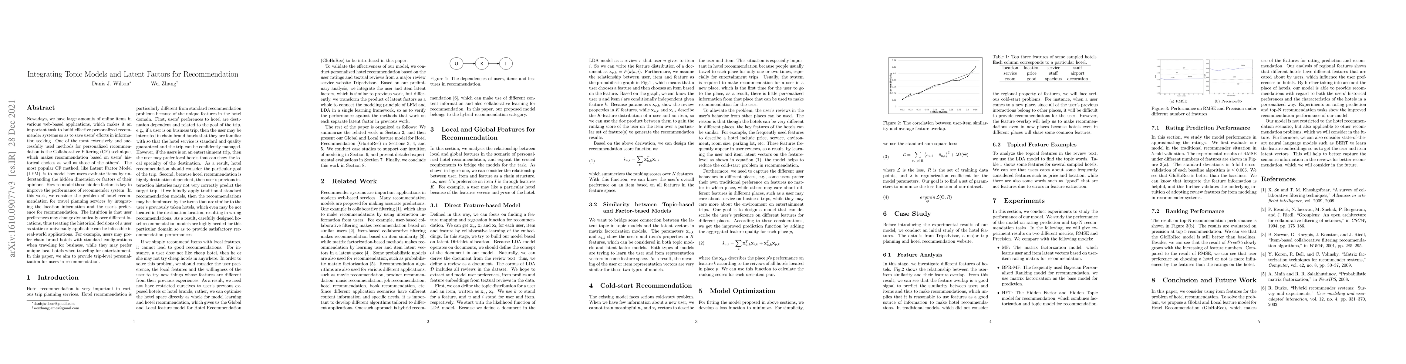 Thumbnail for Integrating Topic Models and Latent Factors for Recommendation