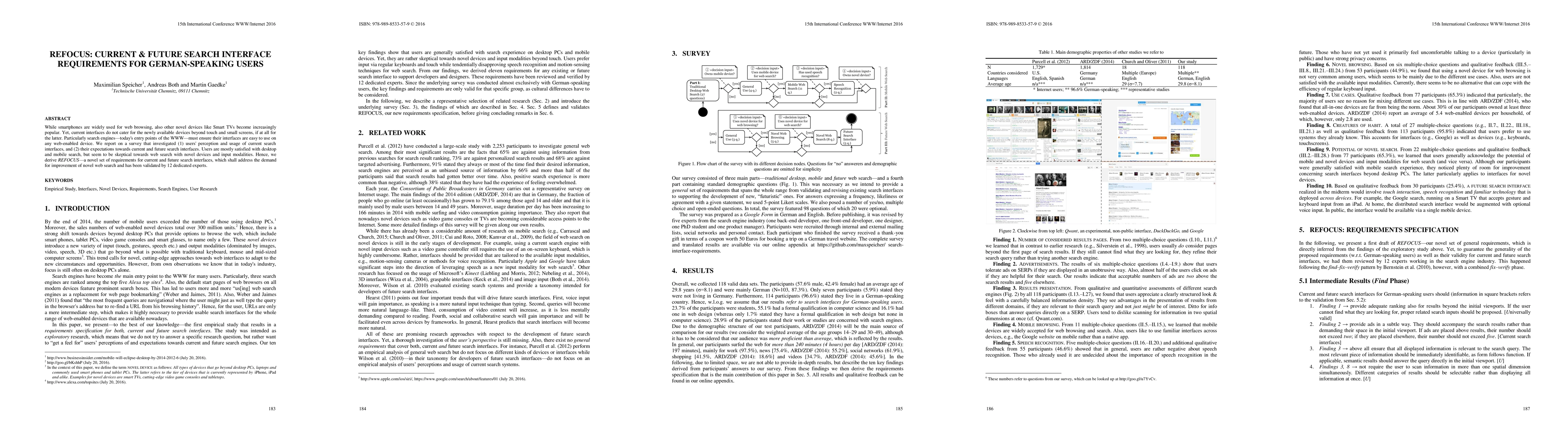 Thumbnail for REFOCUS: Current & Future Search Interface Requirements for
  German-speaking Users