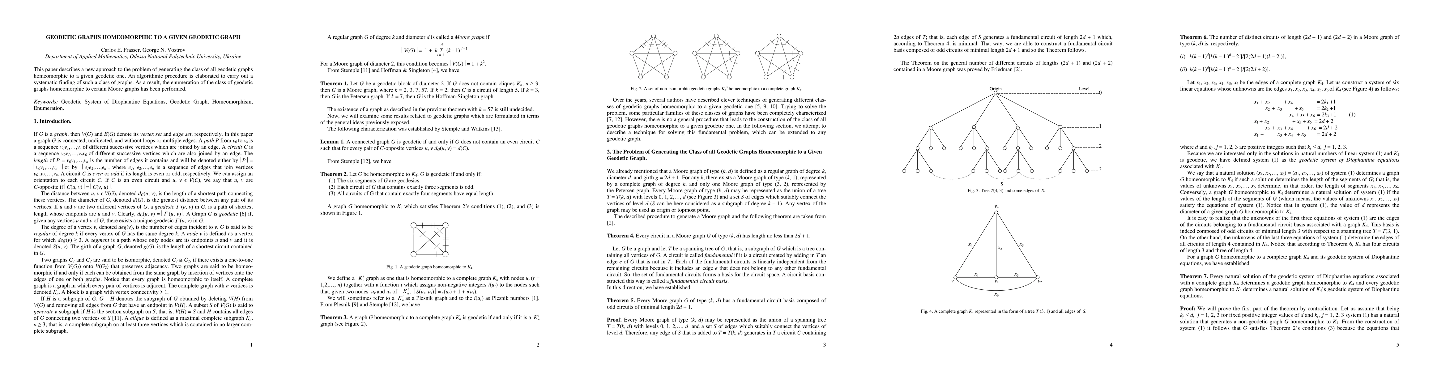 Thumbnail for Geodetic Graphs Homeomorphic to a Given Geodetic Graph