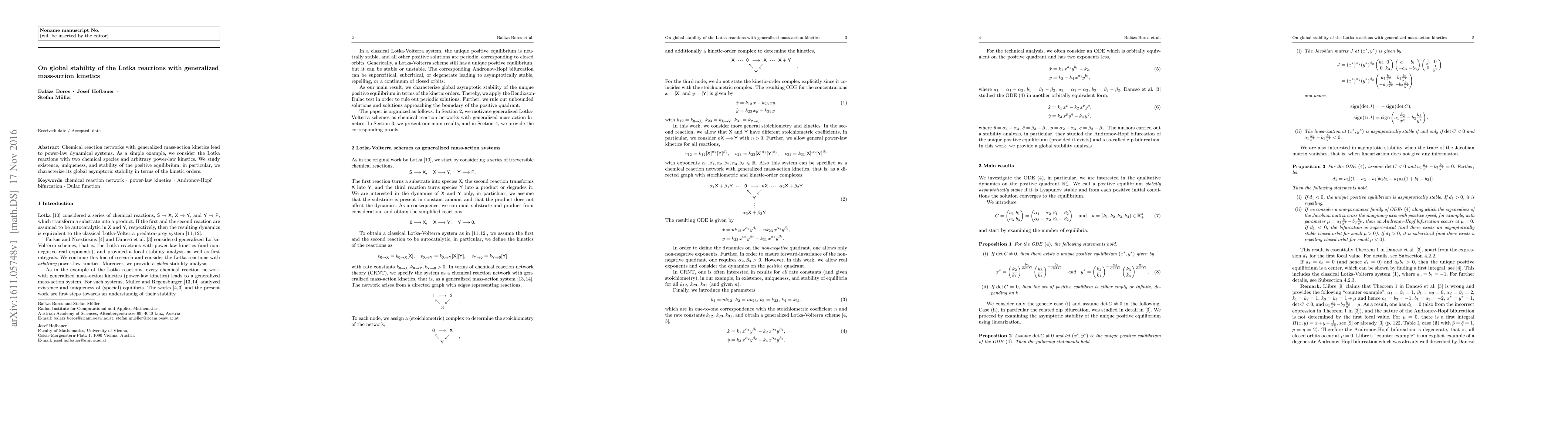 Thumbnail for On global stability of the Lotka reactions with generalized mass-action
  kinetics