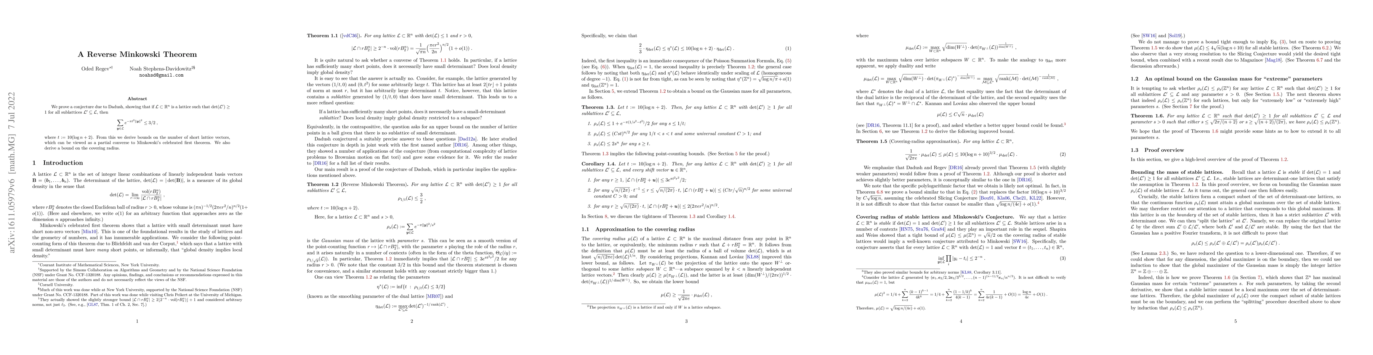 Thumbnail for A Reverse Minkowski Theorem