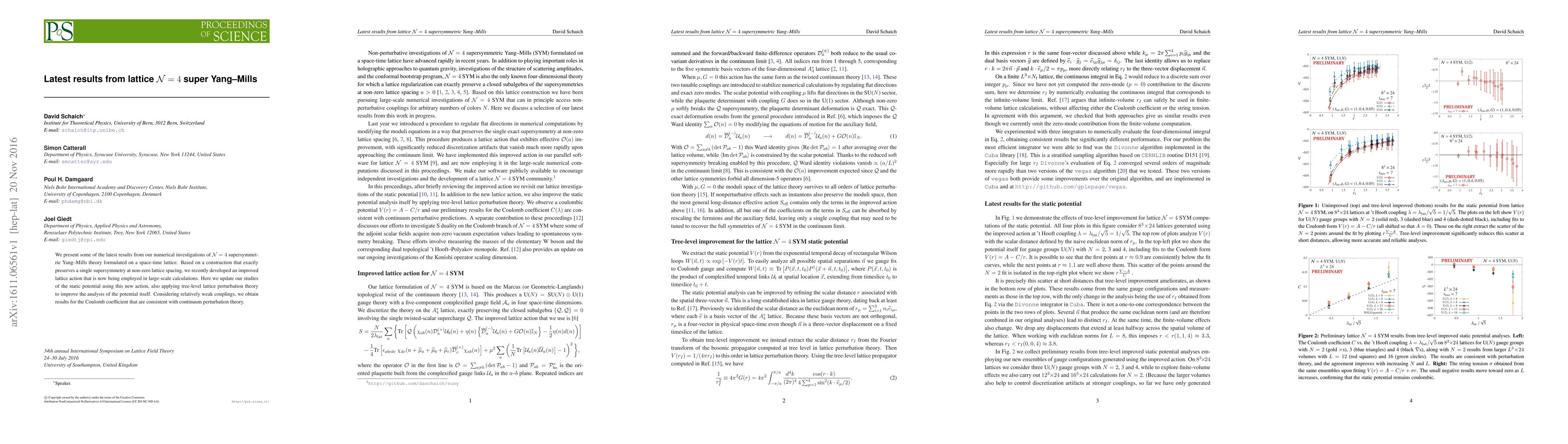 Thumbnail for Latest results from lattice N=4 supersymmetric Yang--Mills