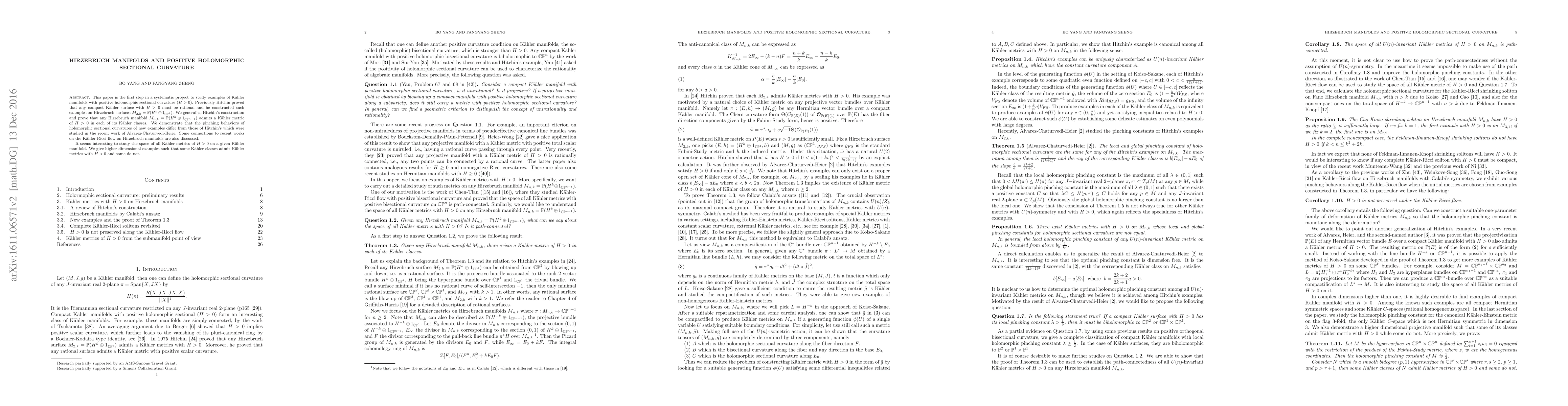 Thumbnail for Hirzebruch manifolds and positive holomorphic sectional curvature