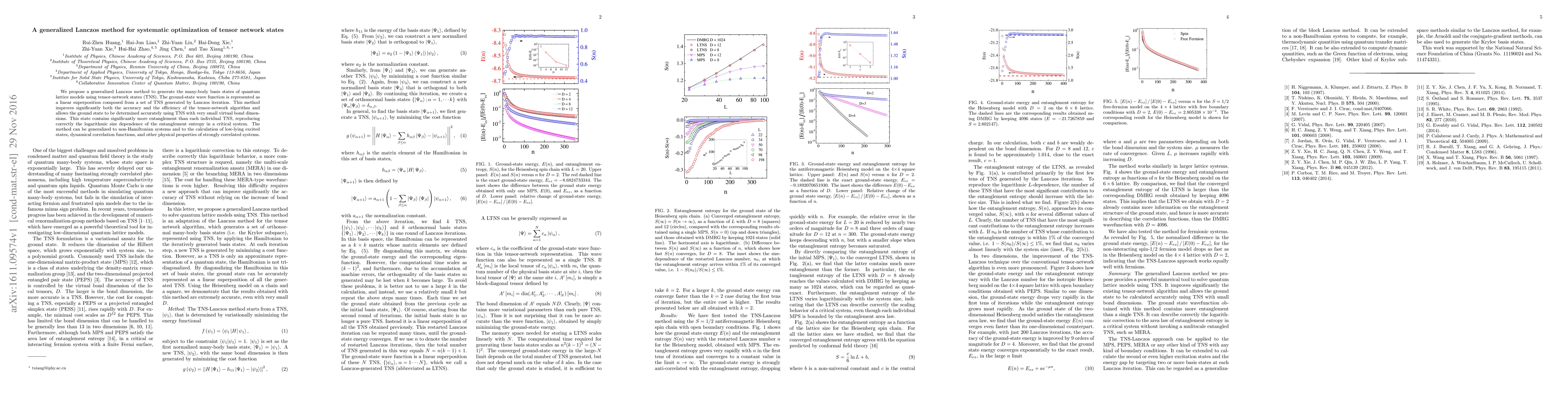 Thumbnail for A generalized Lanczos method for systematic optimization of tensor
  network states