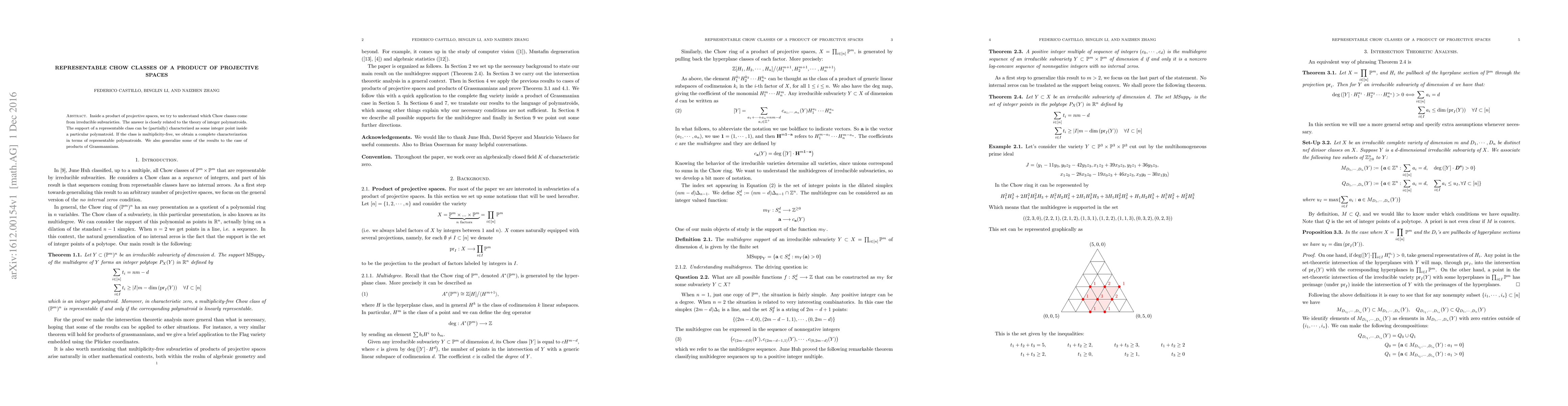Thumbnail for Representable Chow classes of a product of projective spaces