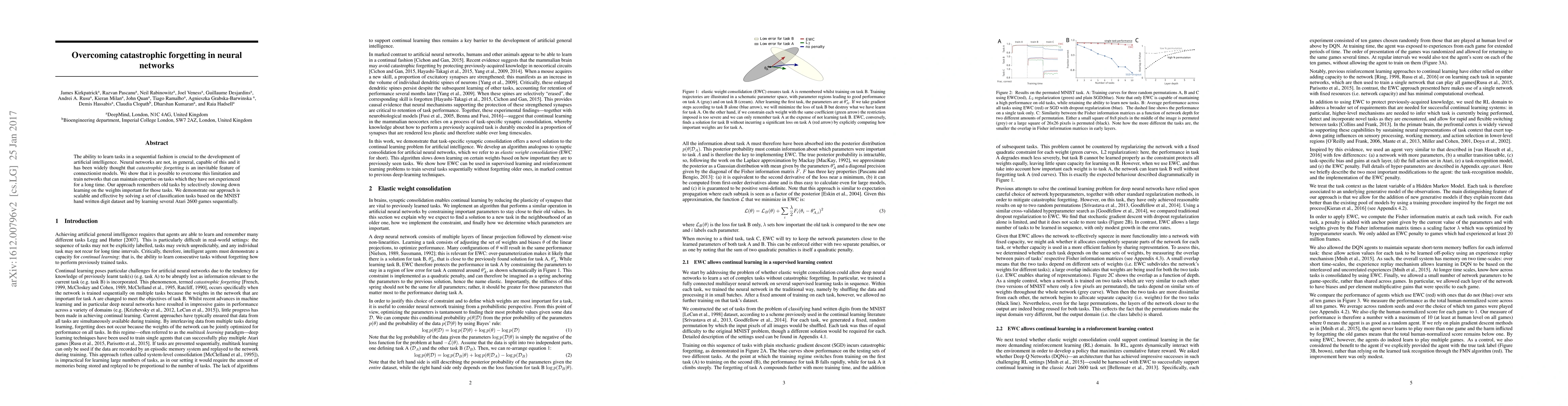 Thumbnail for Overcoming catastrophic forgetting in neural networks