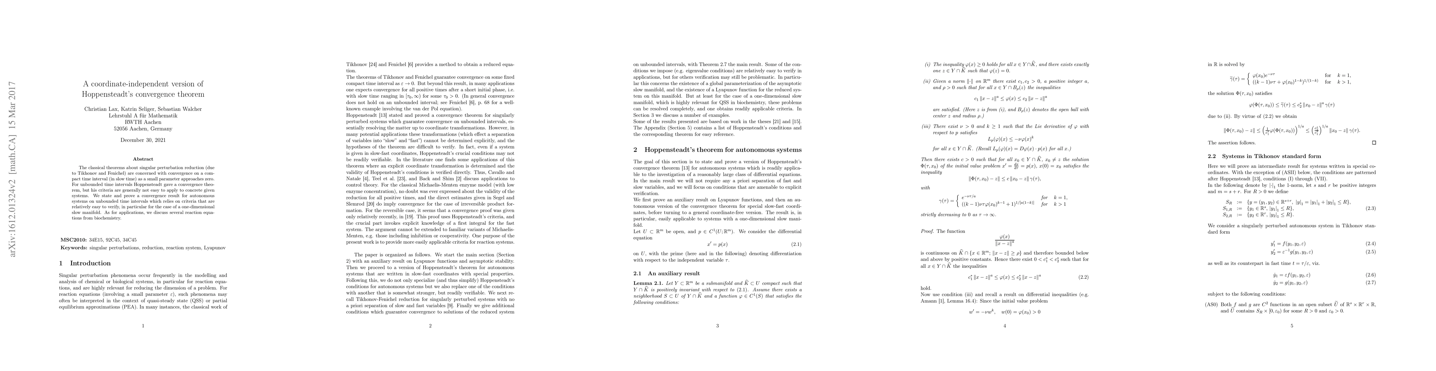 Thumbnail for A coordinate-independent version of Hoppensteadt's convergence theorem