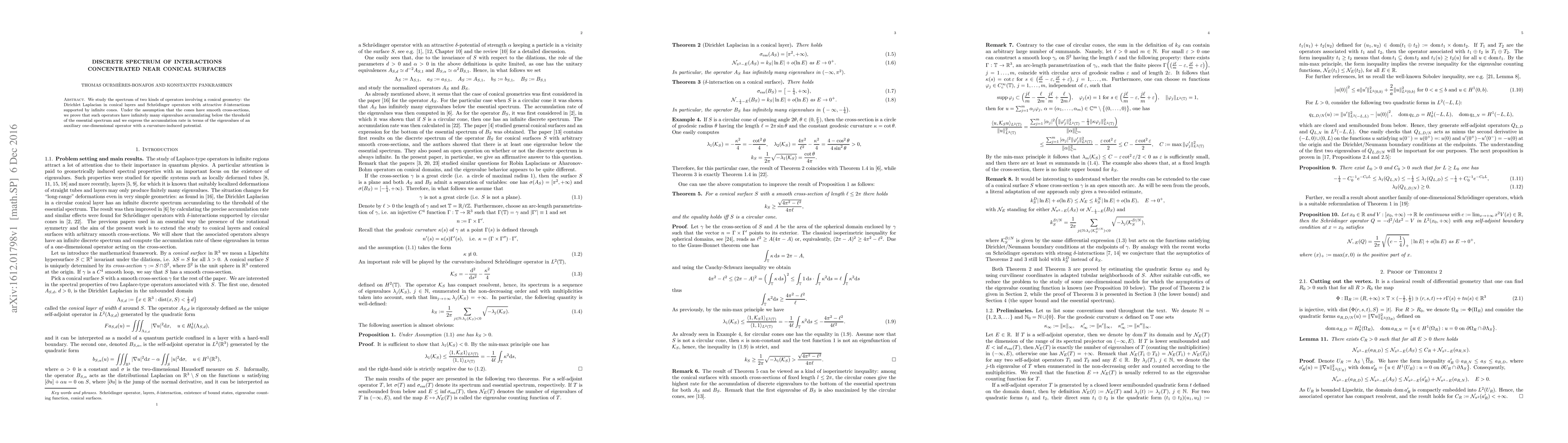 Thumbnail for Discrete spectrum of interactions concentrated near conical surfaces