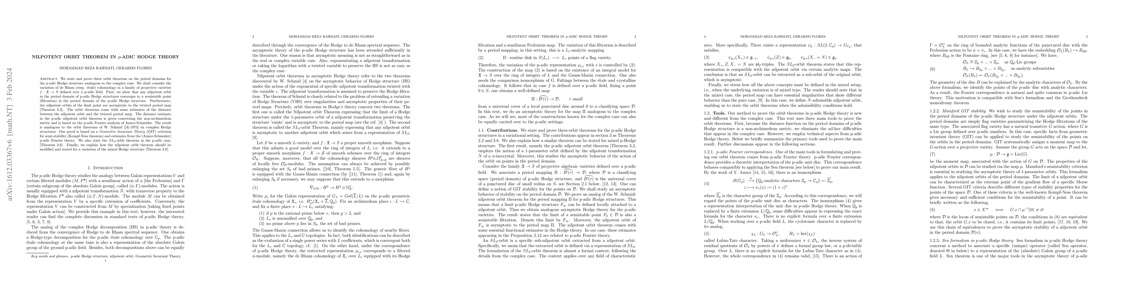 Thumbnail for Nilpotent orbit theorem in $p$-adic Hodge theory