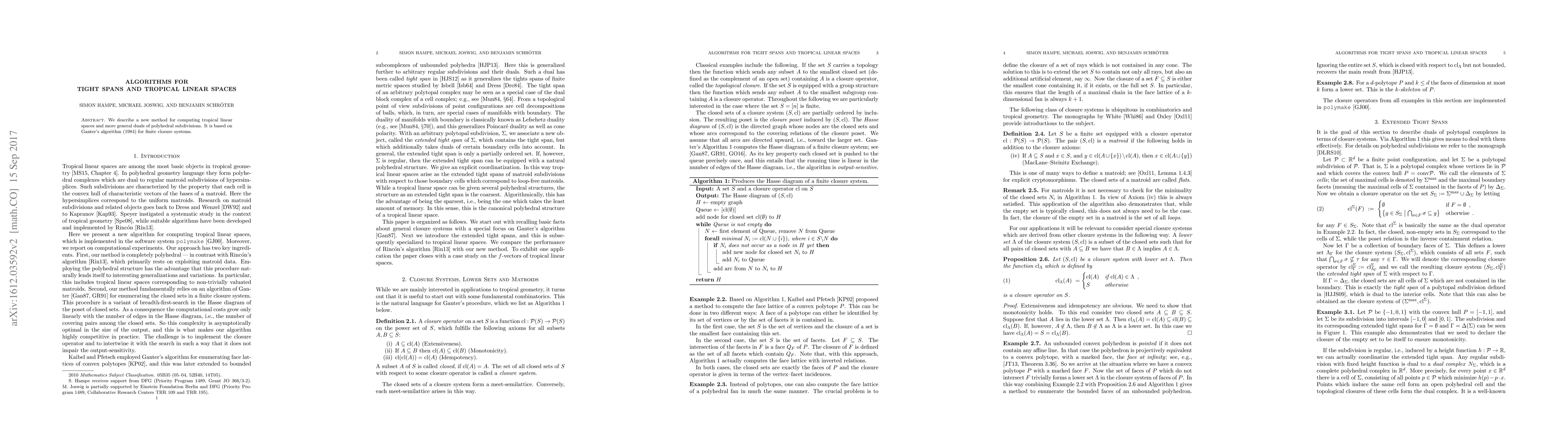 Thumbnail for Algorithms for Tight Spans and Tropical Linear Spaces